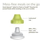 Kiinde Foodii Baby Food Storage System, Reusable Snack Spout Attachments, 2-Pack