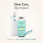 Puracy Dish Soap Clean Can Bundle - Starter Set and 3 Pack Refill, Non-Toxic Dish Soap Plant-Powered Dishwashing Soap, Natural Dish Soap Liquid - Green Tea & Lime and Organic Lemongrass