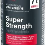 3M Super 77 Multi-Surface Spray hesive, 7.35 oz., Low VOC, Quick Bond, Fast Drying, Clear Finish for Foil, Foam, Paper, Metal, Plastic, Fabric, and Cardboard (77-10-NAT)