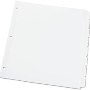 Universal 20818 Write-On/Erasable Indexes, Eight White Tabs, Letter, White