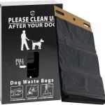 Zero Waste USA - Starter Dog Waste Station/MittN Bag™ System - Dog Waste Station Dispenser with 400 free dog waste bags (Matte Black)