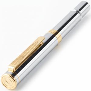 Scriveiner Silver Chrome Rollerball - Award-Winning Heavy Pocket Stunning Luxury Pen, Real Gold Finish, German Schmidt Refill, Best EDC Writing Gift Set for Men & Women, Fancy Designer EDC Roller ball