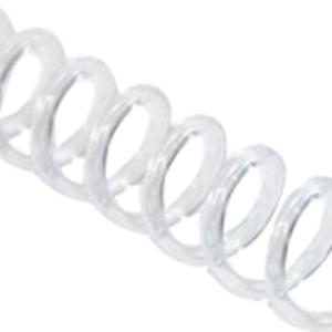 Akiles Spiral Coil Binding Spines 6mm x 305mm (1/4 x 12-inch) 4:1 Pitch [pk of 100] Color: Clear