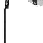 Tablet Floor Stand with 5LB Metal Base, Overhe Bed Phone Stand Angle Height justable Holder, Universal Floor Stand Compatible with iPhone iP Pro Air Mini, Samsung Tab, Kindle, E-Reers…