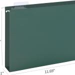 HERKKA Extra Capacity Hanging File Folders, 30 Pack Reinforced Hang Folders with Heavy Duty 1 Inch Expansion, Designed for Bulky Files, Medical Charts, Letter Size, Green