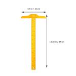 DOITOOL Acemic T-Ruler 13 Inch Transparent Plastic Measuring Straight Ruler with Inch and Centimeter Scales for School Crafting Drawing Supplies 2-Pack