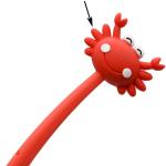 Maydahui 6 PCS Cartoon Crab Rollerball Gel Pens Sea Animal Pen Novelty Pens Cute Expression Black Ink Soft Silicone for School Party Office