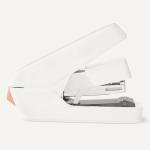 Basics Office Heavy Duty Stapler, Flat Clinch Effortless, 40 Sheet Capacity, 1000 Staples, No Jam, for Classroom, Office or Desk Use, White, 4.76 x 1.42 x 3.39 inches (LxWxH)