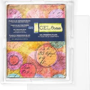 Gel Press Monoprinting Print Plate - 8” X 10” Gel Plate - Printmaking Supplies - Reusable Gel Printing Plate for Press Art for Card Making, Scrapbooking, Journaling, Arts and Crafts, Home Decor