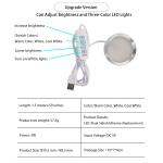 LED Lamp Kit for 3D Printer, 3 Colors, 5V USB Powered, 3000K Warm Light, DIY Hardware Model Parts