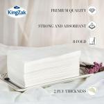 Premium White Napkins, 1/8 Fold Dinner Napkin, Disposable 2-Ply White Party Napkins, Value Pack 100 Count