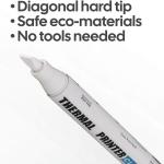 Thermal Printer Cleaning Pen 10 Pack – Printhe Cleaner for Thermal Receipt, Shipping Label, POS & Card Printers, Safe & Easy Maintenance Tool