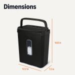 Basics 6-Sheet Cross-Cut Paper Shredder and Credit Card Shredder, 3.7 Gallon, Black