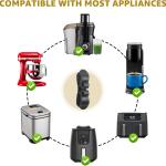 Sliding Mat for Kitchen aid 5-8 Qt Stand Mixer with 1Pc Cord Organizer and 3Pcs Attachment Holder for Kitchen Appliance Slider Counter, Moving Tray (5-8 Qt Bamboo and Attachment, Natural)