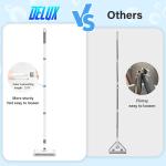 Baseboard Cleaner Tool with Handle, DELUX Baseboard Cleaner with Extendable Long Handle, 4 Reusable Cleaning Ps Wall Cleaner for Baseboards Cleaning, Ceiling, Wall, Floor, Shower Bathroom Kitchen