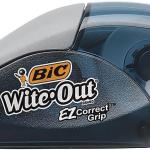 BIC Wite-Out Brand EZ Correct Grip Correction Tape, 19.8 Feet, 2-Count Pack of White Correction Tape, Fast, Clean and Easy to Use Tear-Resistant Tape Office or School Supplies