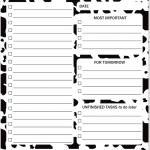 Gueevin Cow Notebook to Do List Notep Gifts for Women Cow Lovers Christmas 8.7 x 6 Inch 50 Sheets Spiral Planner Reminder for Desk Accessories Office Supplies