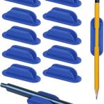 hesive Pencil Holders for Desk Set of 10 - Silicone Pen Holder with 15 PCS hesive Ps - Flexible Pencil Holder for Office Essentials Accessories and Teacher Supplies…
