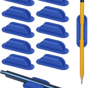hesive Pencil Holders for Desk Set of 10 - Silicone Pen Holder with 15 PCS hesive Ps - Flexible Pencil Holder for Office Essentials Accessories and Teacher Supplies…