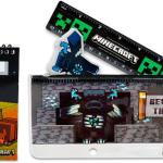 Minecraft Folders for School - Minecraft Binder Bundle Includes Vinyl Binder and 2 Folders with Pockets Plus Stickers | School Supplies Set