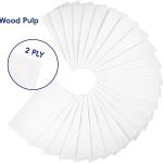 JOLLY CHEF 200 Pack Disposable Paper Napkins, Soft Bathroom Napkins for Guests, 2-Ply White Paper Hand Towels for Halloween, Wedding, Thanksgiving