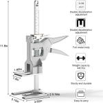 Labor Saving Arm Jack 2 Pack, 12 Inch All-Metal Hand Lifting Jack Tool, 440LBS Capacity Precise Control Slow/Fast Descent Furniture Jacks Lifter for Lifting Door Furniture, Wall Tile Positioning