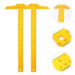 DOITOOL Acemic T-Ruler 13 Inch Transparent Plastic Measuring Straight Ruler with Inch and Centimeter Scales for School Crafting Drawing Supplies 2-Pack