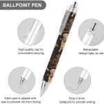 1 Pcs Black Pens Ballpoint - Labror Dog Paw Print 0.5 Mm Pens for Journaling, Ink Fine Ball Point Pen for Writing Office And School Supplies