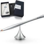 Metal Gravity Spinner Pen – Crafted with Japanese Precision, Anodized for a Sleek Metallic Finish – Relieves Stress & Sparks Creativity – Elegant Gift for Professionals and Gruates (Silver)