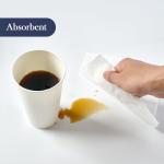 JollyPack 1000 Count White Paper Napkins - 1-Ply 6.5 x 6.5 Folded Bulk Disposable Beverage Cocktail Napkins, Dinner Paper for Restaurants, Bars and Parties - 13 x 13 Unfolded