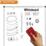 VIZ-PRO Magnetic Portable Easel Dry Erase Board, Flipchart Easel Stand Tripod Whiteboard, 24"W x 36"L