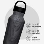 Corkcicle Sport Canteen - Keeps Drinks Cold 25 Hours - Stainless Steel Water Bottle - Triple-Insulated - Spill-Proof - Summer Drinkware Gift - Keeps Drinks Ice Cold - 20 oz - Burnt Wood