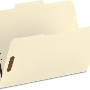 Sme Fastener File Folder, 2 Fasteners, Reinforced 1/3-Cut Tab, Letter Size, Manila, 50 per Box (14537)