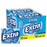 Extra Gum Peppermint Chewing Gum Bulk, Individually Wrapped, Perfect for Fresh Breath at School, Work, and Travel, 15 Count (Pack of 10)