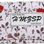 justable Elastic Pen Holder for Notebook, Stationery School Supplies Zipper Bag for Journals, Book,Planners，White Flower