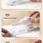 Refillable Quick-Dry White Correction Tape Set, 118ft(36m) Total, Pack of 6, Aesthetic Cute Pen-Shaped Applicator, School & Office Supplies(White)