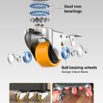 KYX Furniture Dolly, Furniture Movers with 5 Wheels,Carbon Steel Panel Heavy Duty Dolly, Furniture Lifter with 360° Rotatable Silent Rubber Universal Wheels, Max Lo 4000LBS(6.9x6.9 in)