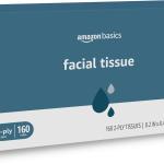 Basics Facial Tissue, 2-Ply, 160 Tissues per Box, 4 Boxes (640 total) (Previously Solimo)