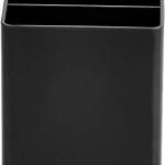 Basics Plastic Desk Organizer - Pen Cup, 3.9" x 3.4" x 3.4", Black