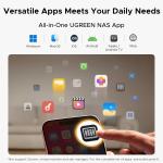 UGREEN NAS DH2300 2-Bay Desktop NAS, Support Capacity 60TB (Diskless), Remote Access, AI Photo Album, Beginner Friendly System, 4GB RAM on Board,1GbE, 4K HDMI, Network Attached Storage(Diskless)