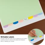 HABGP 16Pcs/2 Set 3 Ring Binder Dividers with Tabs, 8 Color Tab Divders for 3 Ring Binder, Plastic Pastel Page Folder Dividers Sheet Protectors, Three Ring Binder Index Dividers for Notebook