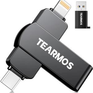 512GB Flash Drive Intended for iPhone iP, Memory Stick Storage for Photos and Videos Backup, Compatible with iPhone iP Android PC, Plug and Play, No Application Required (Dark Gray)