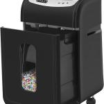 Mirco-Cut Paper Shredder Heavy Duty, 18-Sheet Shreds Paper/Card/Staple/Clip Paper Shredder for Home Office Use, Security Level P-4 Jam Proof System 30L Pullout Basket and Wheels