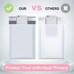 UCGOU Bubble Mailers 8.5x12 Inch White 25 Pack Usable Size 8.5x11 Poly Pded Envelopes #2 Medium Mailing Opaque Packaging Postal Self Seal Waterproof Boutique Shipping Bags for Clothes Makeup