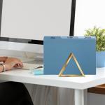 Whaline 24 Pack Dusty Blue File Folders Letter Size 6 Colors Grient Blue File Pockets with 1/3 Cut Tab for Home Office Classroom Supplies, 8.9 x 11.6 Inch