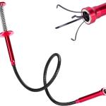 Bendable Flexible Magnetic Pickup Tool, 24'' Four Claw Grabber Tool, Accurate Pick Up In Narrow Space for Engine Bay/Home Sink/Drain/Earring/Keys/Metal Objects (Magnetic orientation)