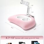 Lamicall Tablet Pillow Stand Holder - [Food-Gre Bowl][Soft & Fluffy] iP Stand w/justable Arm, Kindle Accessories for Reing in Bed, Lap Kindle iP Holder for 4.7-13" Tablet, E-Reer, iPhone