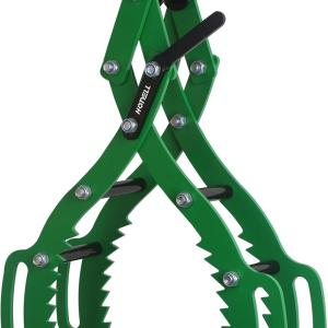 Log Lifting Tongs, Log Grapple Hook with Handle, Upgred Timber Claw Hooks as Handling Tools for Dragging and Lifting Logs Used as Tractor, ATVs and Trucks Accessories (4 Claws - 32‘’)