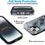 Casely iPhone 15 Case | Blue Marble | Bold Case | Compatible with MagSafe