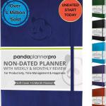 Panda Planner Pro A4 Daily Planner 2026 – 6 Month Undated Planner with Hourly Schedule, Large 8.5x11 Layout, To Do List, Daily Journal, Goal Planner, Habit Tracker & Gratitude Organizer for Home/Offic
